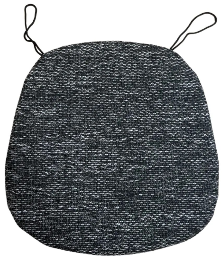 Podsedák na stoličku tenký Deluxe čierny 40x40cm