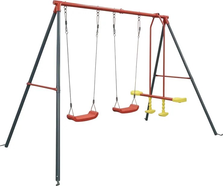 CH ZÁHRADNÁ HOJDAČKA (KOVOVÝ RÁM + 2 HOJDAČKY + HOJDAČKA) 290 x 180 x 200 CM