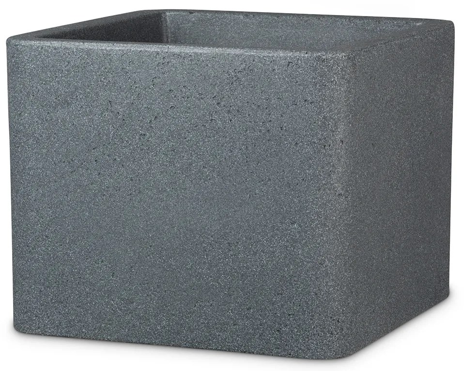 Scheurich Kvetináč Cube (žula/čierna, Ø 30 cm) (100349931)