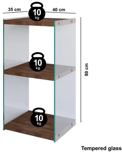 Knižnica 80x40 cm borovica