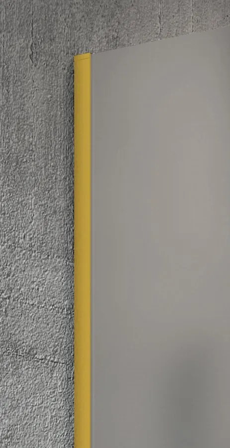 Gelco, VARIO GOLD MATT jednodielna sprchová zástena na inštaláciu k stene, 8mm dymové sklo, 1400 mm, zlatá matná, GX1314-01