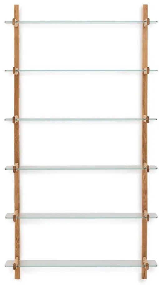 Sklenený modulárny policový systém v prírodnej farbe 110x202x30,5 cm Sitra – Kave Home