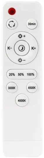 LED Stmievateľné stropné svietidlo LED/50W/230V 3000-6500K pr. 50 cm čierna + DO