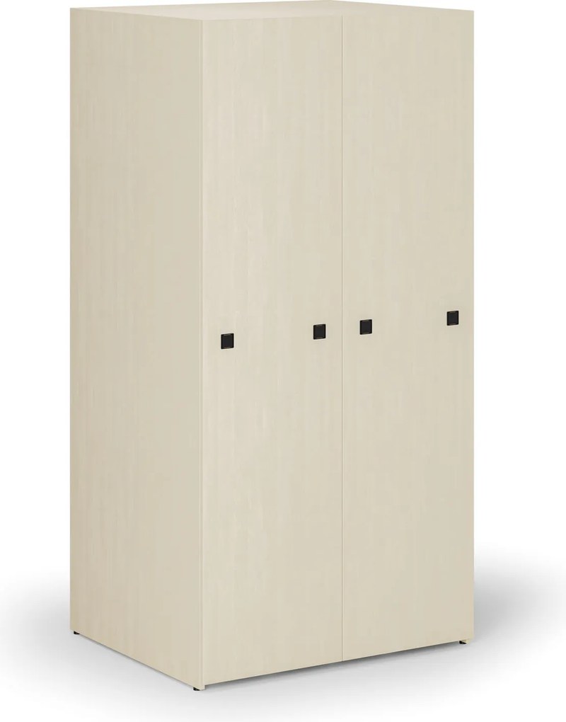 Veľkokapacitná skriňa s výsuvnými regálmi, 989 × 846 × 2000 mm, breza