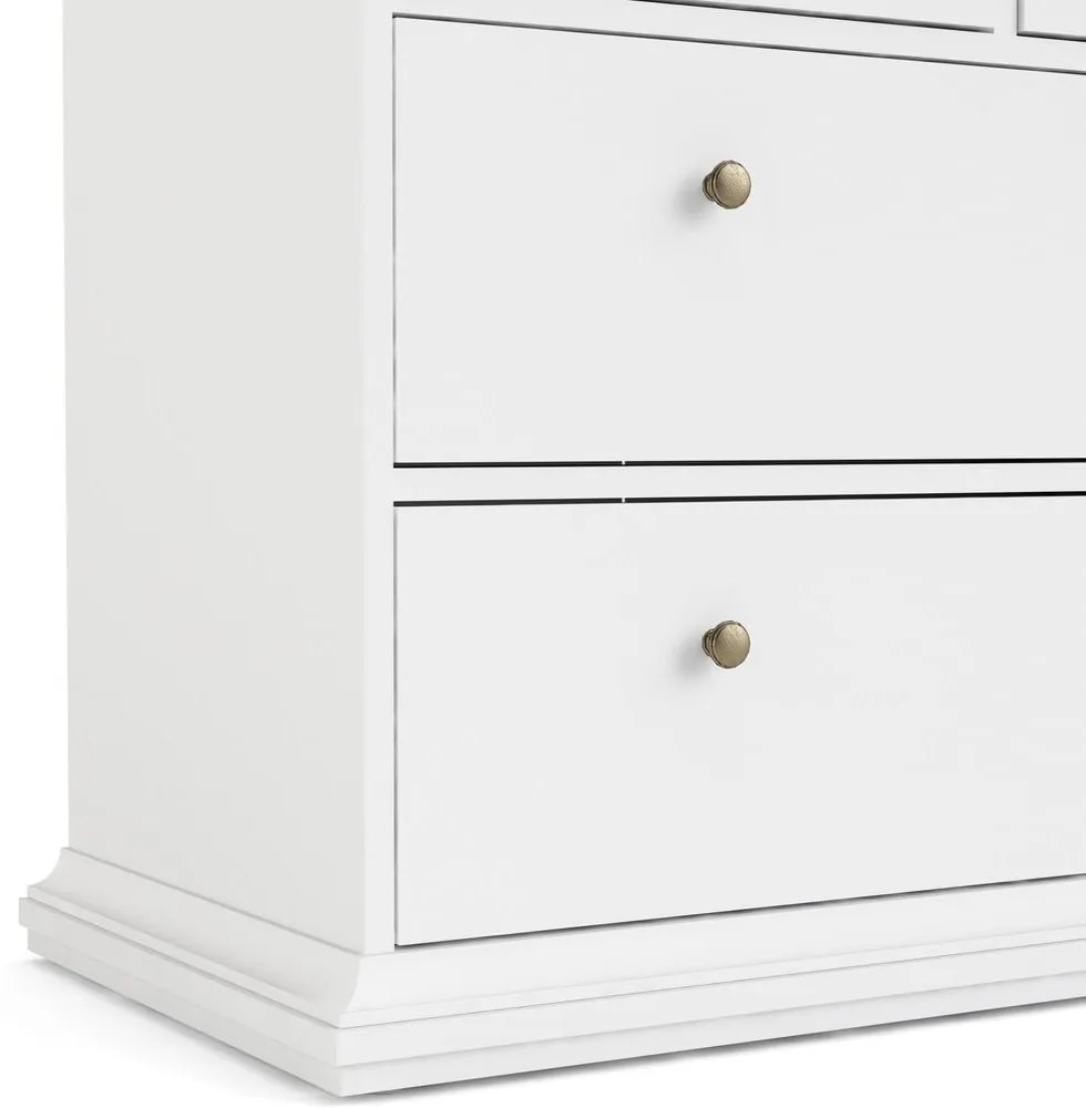 Biela nízka komoda 96x87 cm Paris – Tvilum