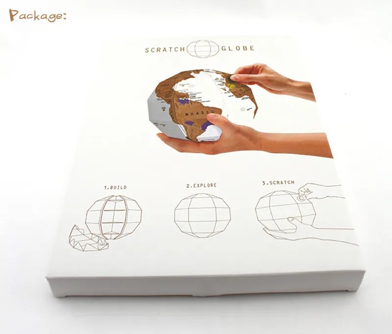 Stieracia mapa 3D glóbus puzzle