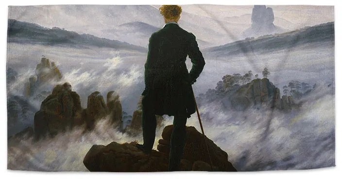 Sablio Uterák Pútnik nad morom hmly - Caspar David Friedrich - 70x140 cm