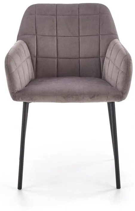 HALMAR ,K-305 moderná čalúnená stolička, farba šedá