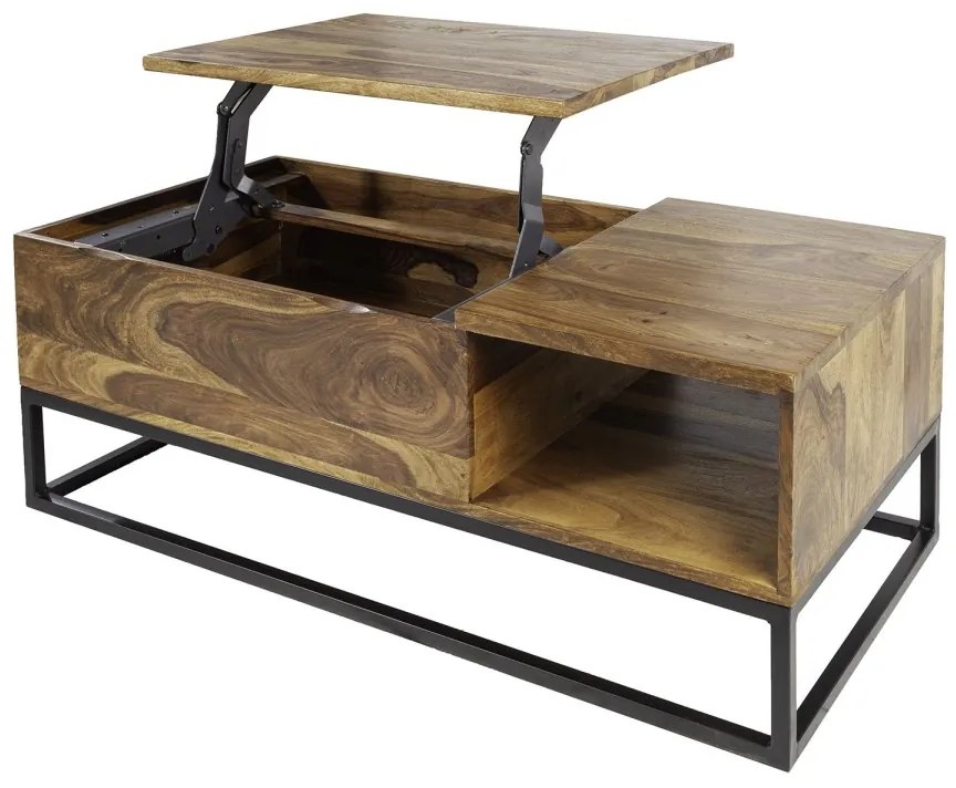 Dizajnový konferenčný stolík Timber Function 110 cm sheesham
