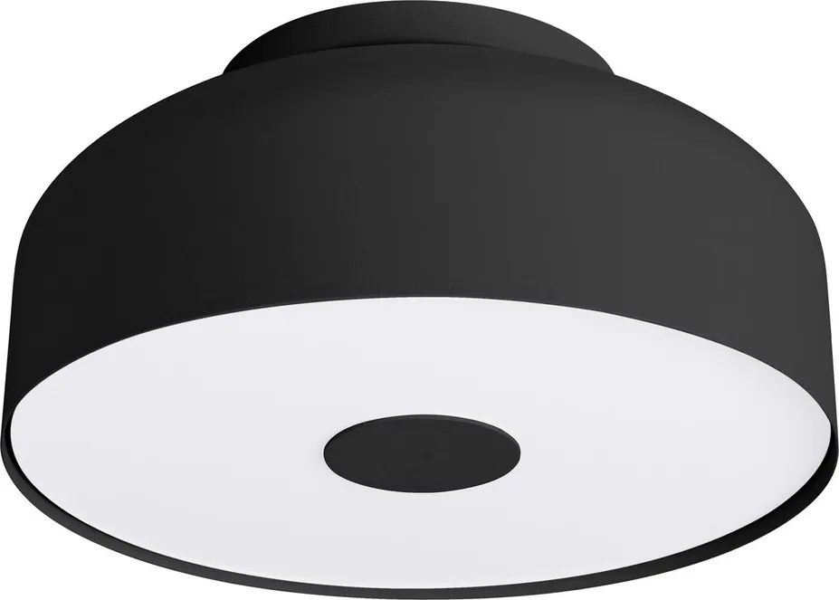 Čierne stropné svietidlo ø 30 cm Blacko – Sollux