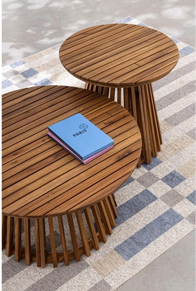 Okrúhly záhradný stolík z masívu akácie ø 50 cm Rodano – Bizzotto