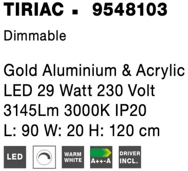 LED luster Tiriac 90 zlaté