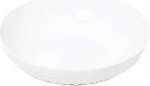 Hlboký tanier SYLIA biely s ornamentom SS23 844022