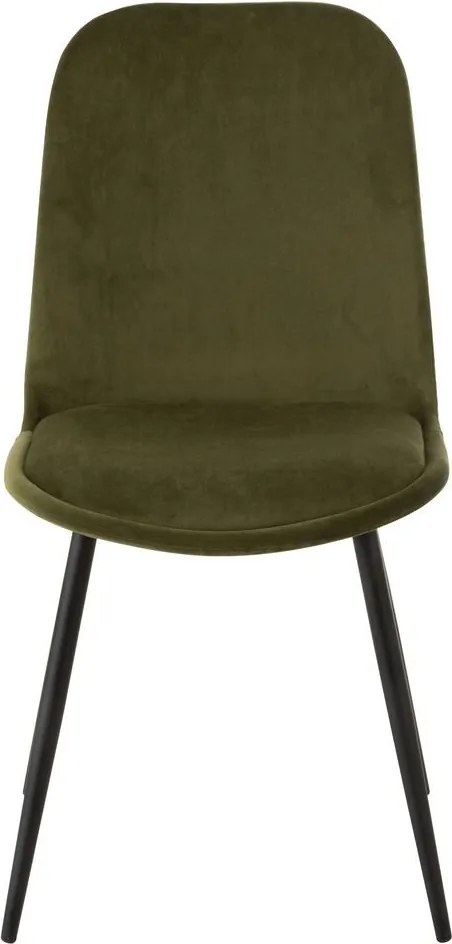 Zelená zamatová jedálenská stolička Chair Claire Green - 46*44*86cm