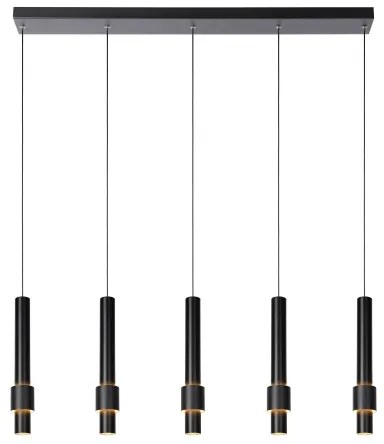 Lucide 24402/30/30 -LED Stmievateľný luster na lanku MARGARY 5xLED/4,2W/230V čierna