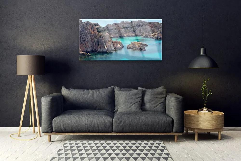 Obraz plexi Záliv skaly more krajina 100x50 cm