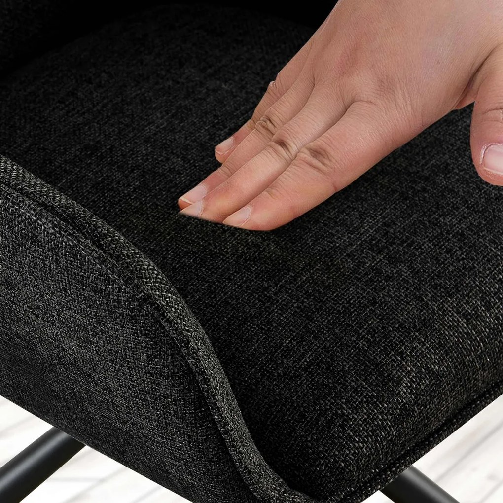 Stolička Tipton, látka - čierna