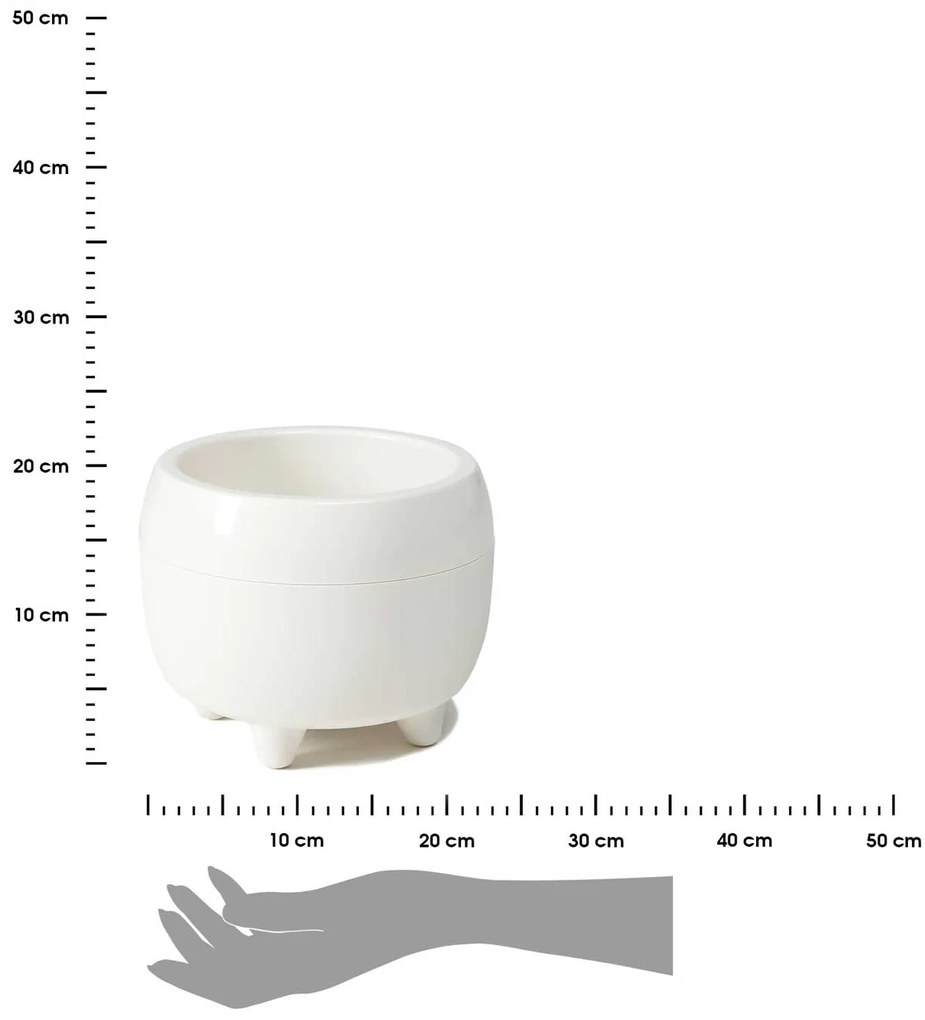 PLASTOVÝ KVETINÁČ BOTANICA 23X18 CM KRÉMOVÁ