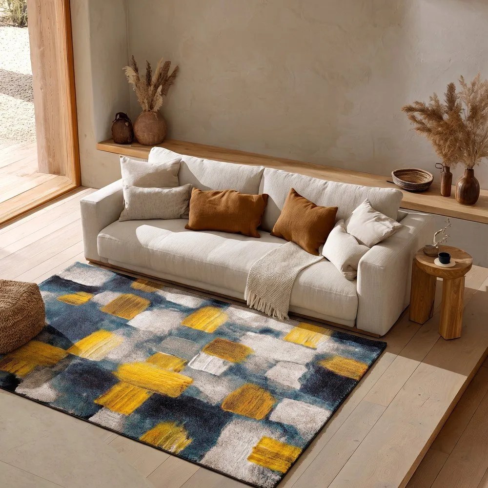 Modro-žltý koberec Universal Lienzo, 120 x 170 cm