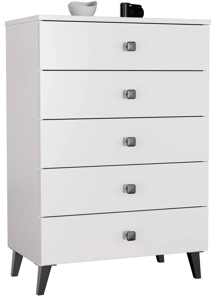Komoda MOBI K-05 biela/čierna