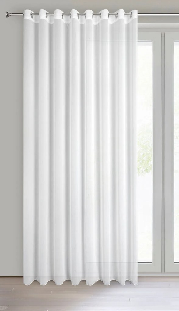 ZÁCLONA NA KRÚŽKOCH TIRSA 300 CM X 250 CM BIELA