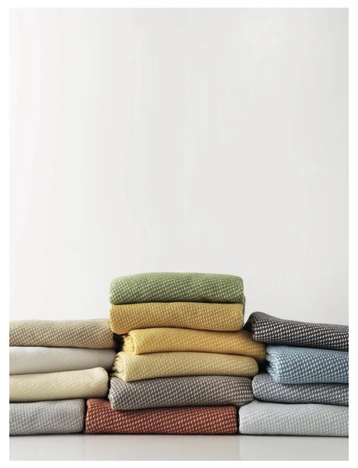 Svetlosivý pléd s podielom bavlny Euromant Ruby, 140 × 180 cm