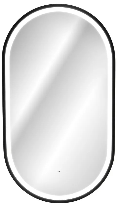 LED zrkadlo APOLLO 2 50x90 cm čierne