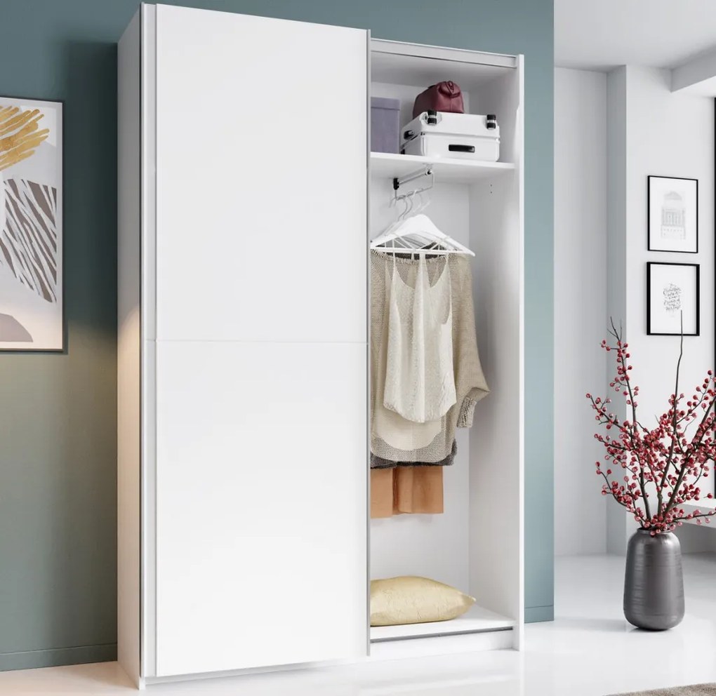 Šatníková skriňa Fast, biela