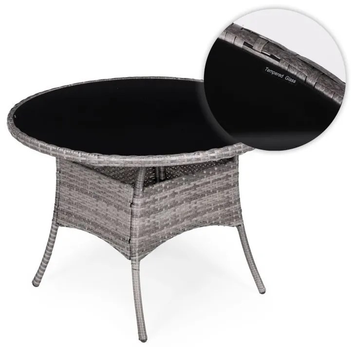 ZÁHRADNÝ SET ODILE 4 x KRESLO + OKRÚHLY STÔL