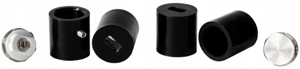 Regnis Retro, vykurovacie teleso 300x1650mm so stredovým pripojením 50mm, 644W, čierna matná, RETRO165/30/D5/BLACK