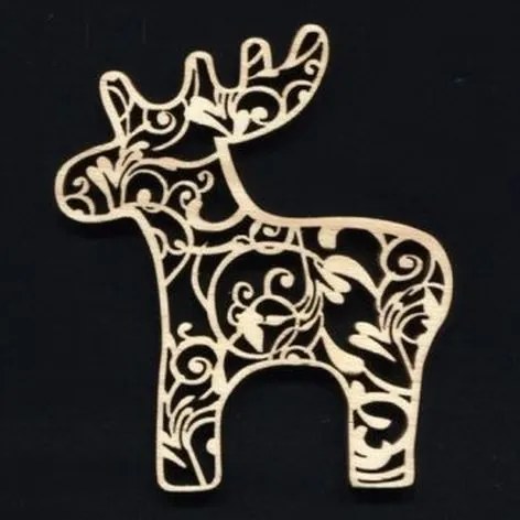 AMADEA Drevená ozdoba sob 9 cm