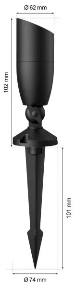 WiZ - LED RGBW Stmievateľné vonkajšie bodové svietidlo SPOT LED/4W/12V IP65 Wi-Fi