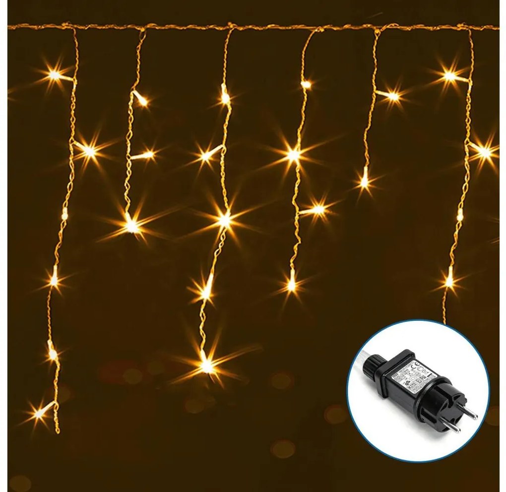 Aigostar - LED Vonkajšia dekoračná reťaz 75xLED/6W/230V 15x0,6m IP44 teplá biela