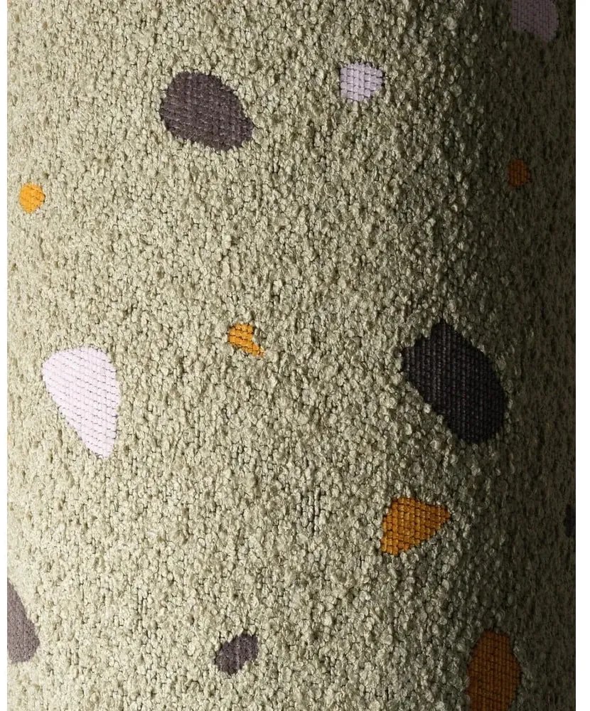 Zelený detský sedací vak z textílie buklé/ženilkový Terrazzo Square – Wigiwama