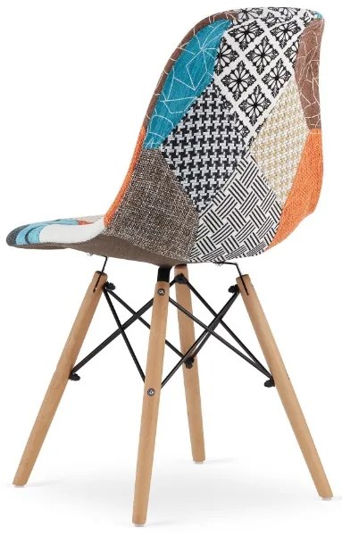 Jedálenské stoličky PATCHWORK Alex 4 ks - škandinávsky štýl