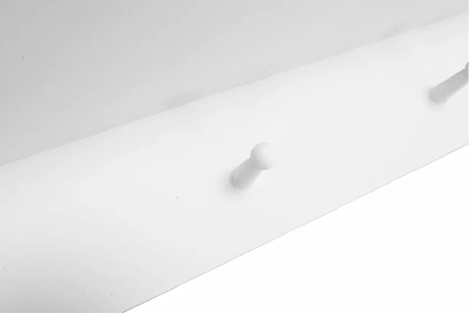 Vešiaková polica s košíkmi Rafaello, biela