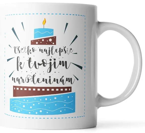 Sablio Hrnček Všetko najlepšie k tvojim narodeninám - 200 ml - espresso