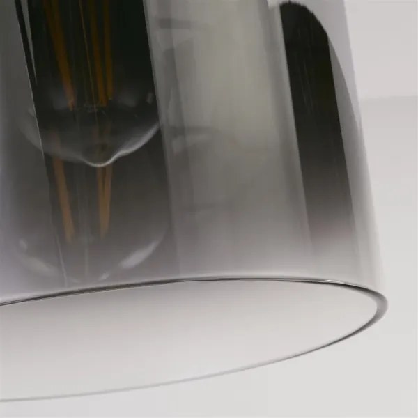 Searchlight 88911-1BK - Stropné svietidlo SWEDEN 1xE27/60W/230V pr.22 cm čierna/dymová