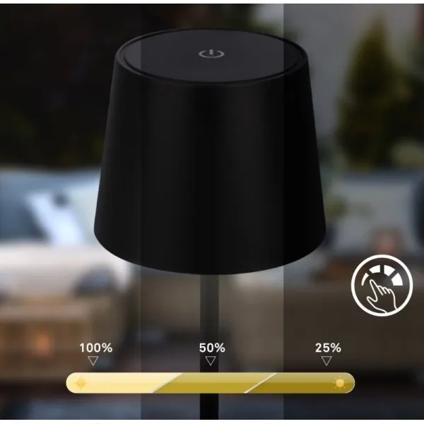 Briloner 7423015 - LED Stmievateľná stolná lampa LED/2,6W/5V IP44 čierna