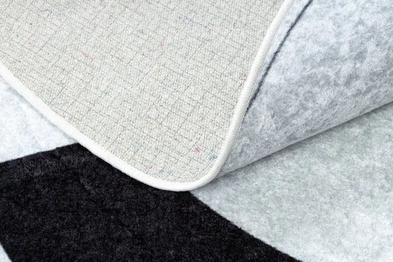 Dywany Łuszczów, Detský kusový koberec Junior 51553.802 Football, 80x80 (priemer) kruh, viacfarebná, detská izba