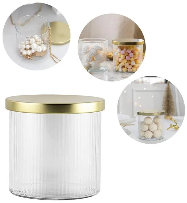 TREND GLASS CRESSIDA DEKORAČNÁ NÁDOBA 660ML SADA 2KS