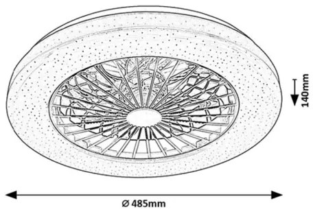 Rabalux 71329 - LED Stm. str. sviet. s ventilátorom DALFON 48W/230V 3000-6500K+DO