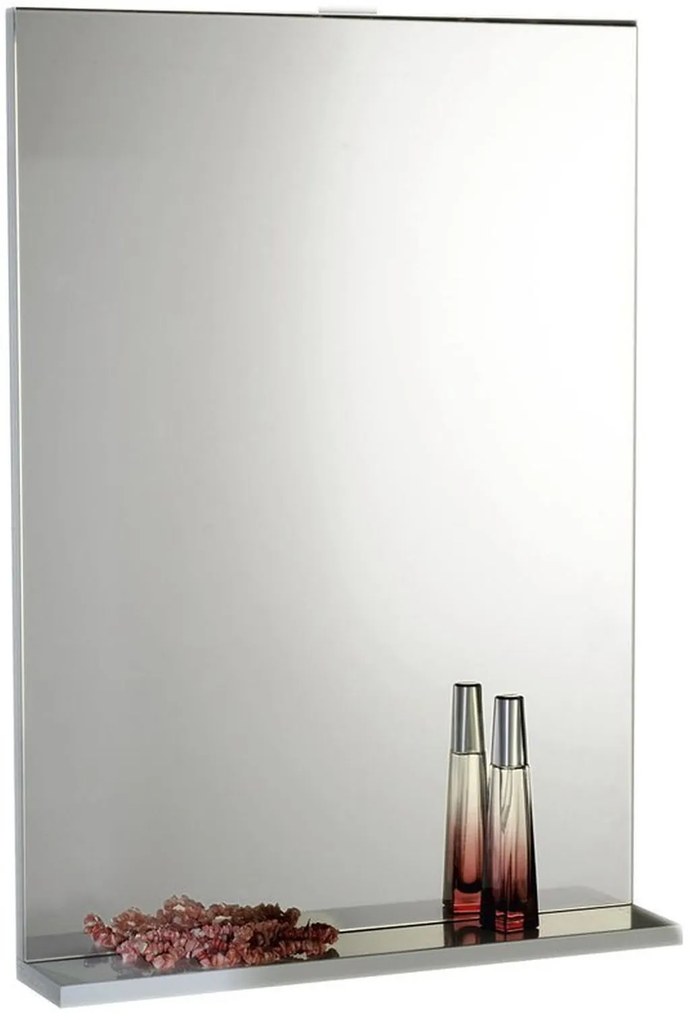 AQUALINE BETA zrkadlo s poličkou 60x80cm, biela 57397
