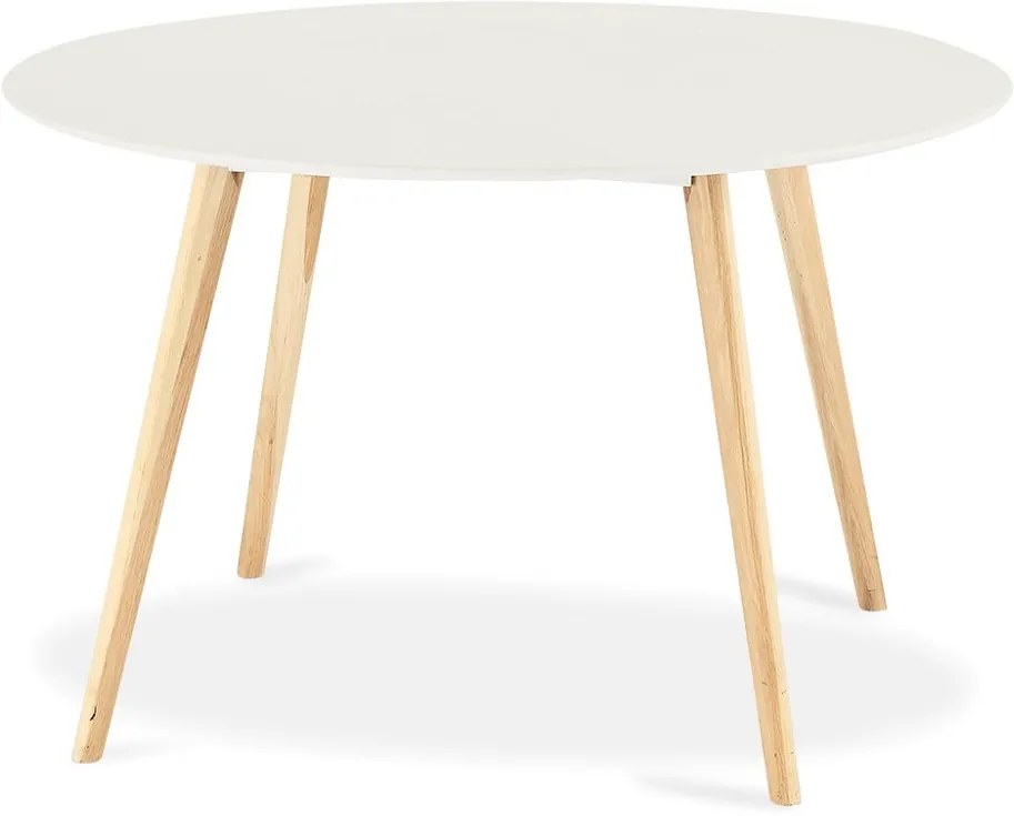 Jedálenský stôl Aaden, biela / dub