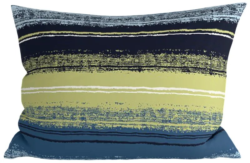 Sada 2 ks dekoračných obliečok na vankúš z mikrovlákna BLUE STRIPES 50x70 cm, modrá