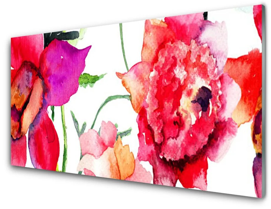 Nástenný panel  Kvety umenie 120x60 cm