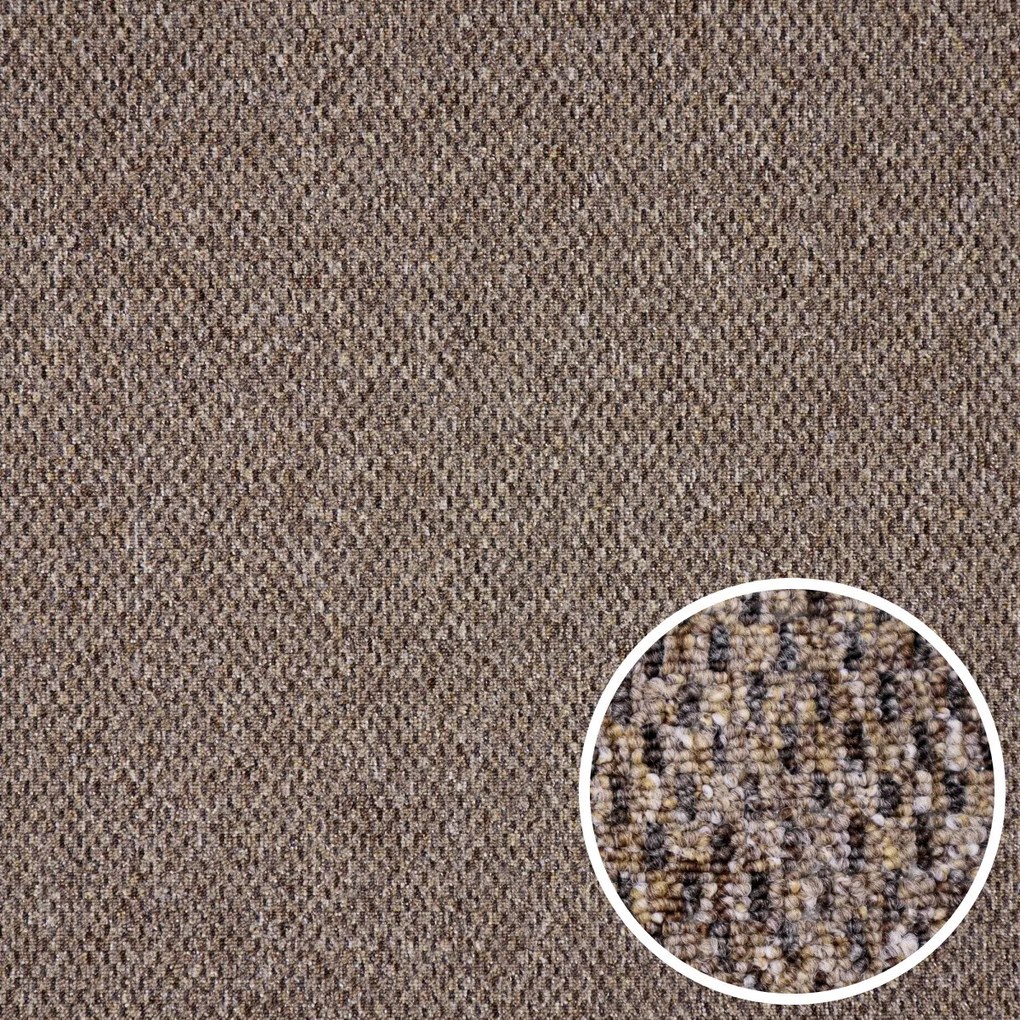 Timzo, Metrážny koberec Rubin 2117 brown, na mieru, šíře 4m, hnedá, ab (mriežka), chodba / predsieň