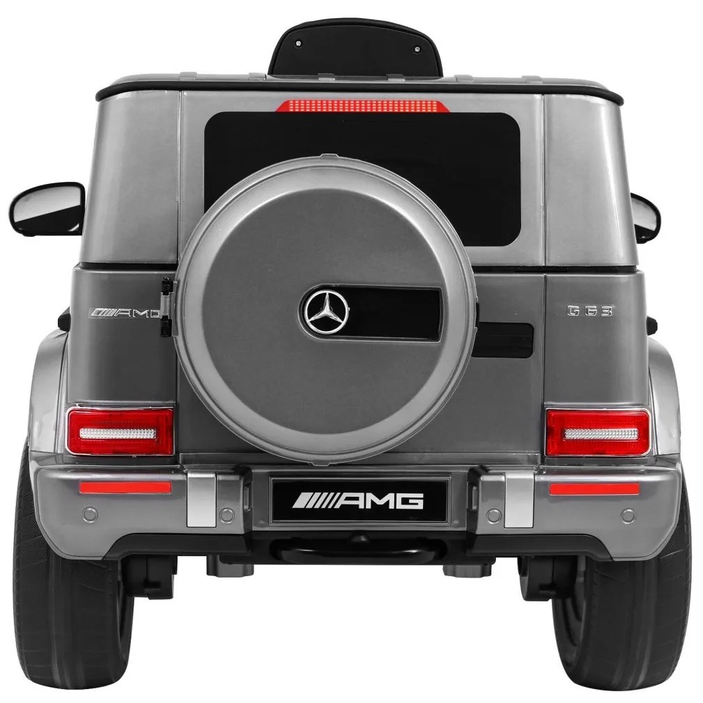 Detské elektrické autíčko Mercedes G63 AMG lakované - strieborné