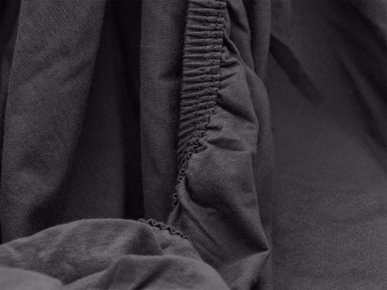 Biberna Napínacia plachta (antracitová, 140 – 160 x 200 – 220 cm)  (100251944)