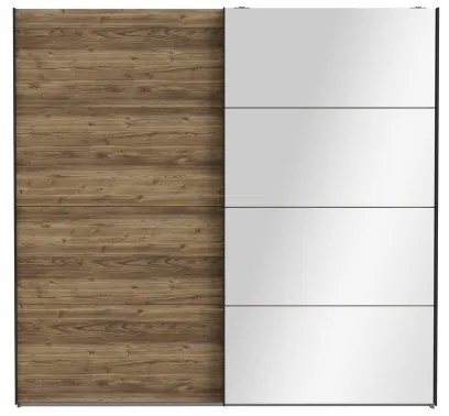 Šatníková skriňa so zrkadlom OREN 220x210 cm dub artisan